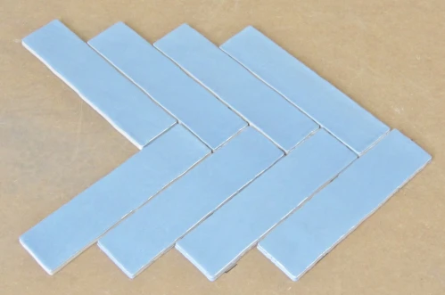 Handvorm Frans Blauw Glans 7,5 x 30