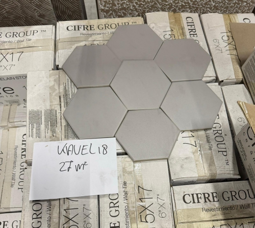 Kavel 18 Hexagon Mat Grijs 