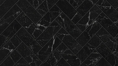 Handvorm Carrara zwart mat 7,5x30