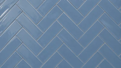 Handvorm Frans Blauw Glans 7,5 x 30