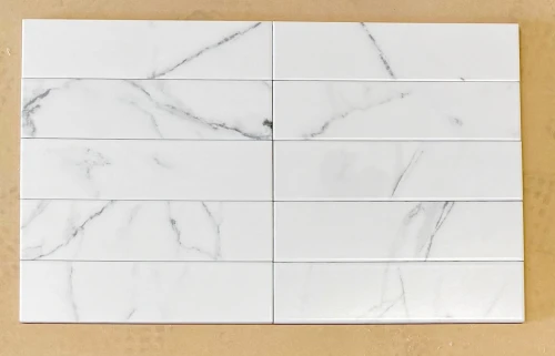 Handvorm Carrara Wit Mat 7,5 x 30